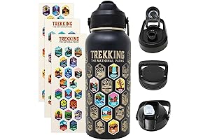 Trekking the National Parks Water Bottle with Waterproof Stickers