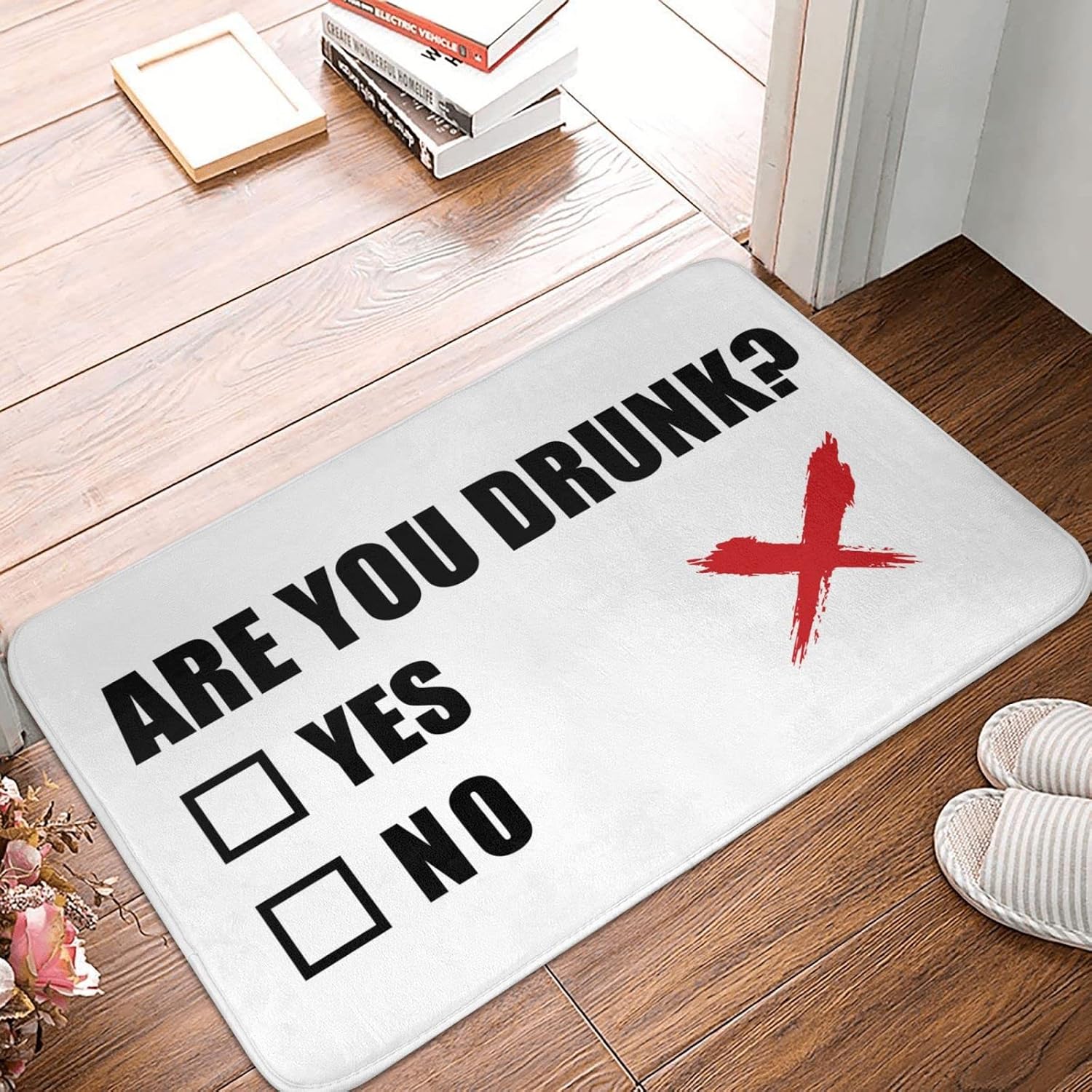 Cushioned Cartoon Rug You Drunk - Neutral Outdoor | Cute Bath/Dining Room Rug Under Table - Fatigue Standing & Hallways(65X90CM)