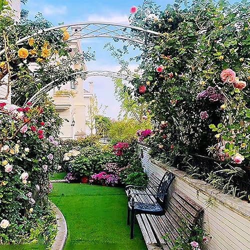Miniatura 6 de Arco de acero para exteriores, arco de árbol de hierro de acero resistente, arco de jardín de metal resistente, para varias plantas trepadoras al