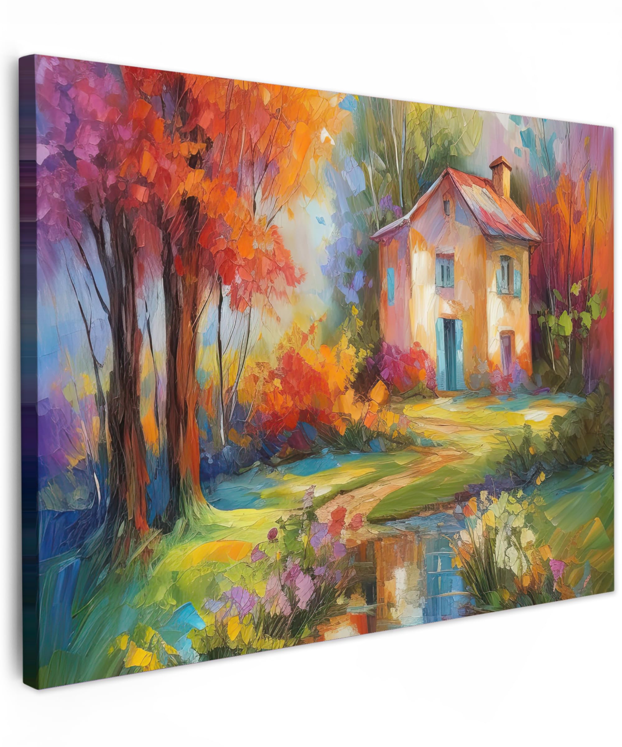 Muchowow Landscape - Colourful Muchowow© Canvas Wall Art 16"X12" / 40X30 Cm Decor Prints For Living Room Decorative Canvases Hall Artwork - Oil Painting - Art
