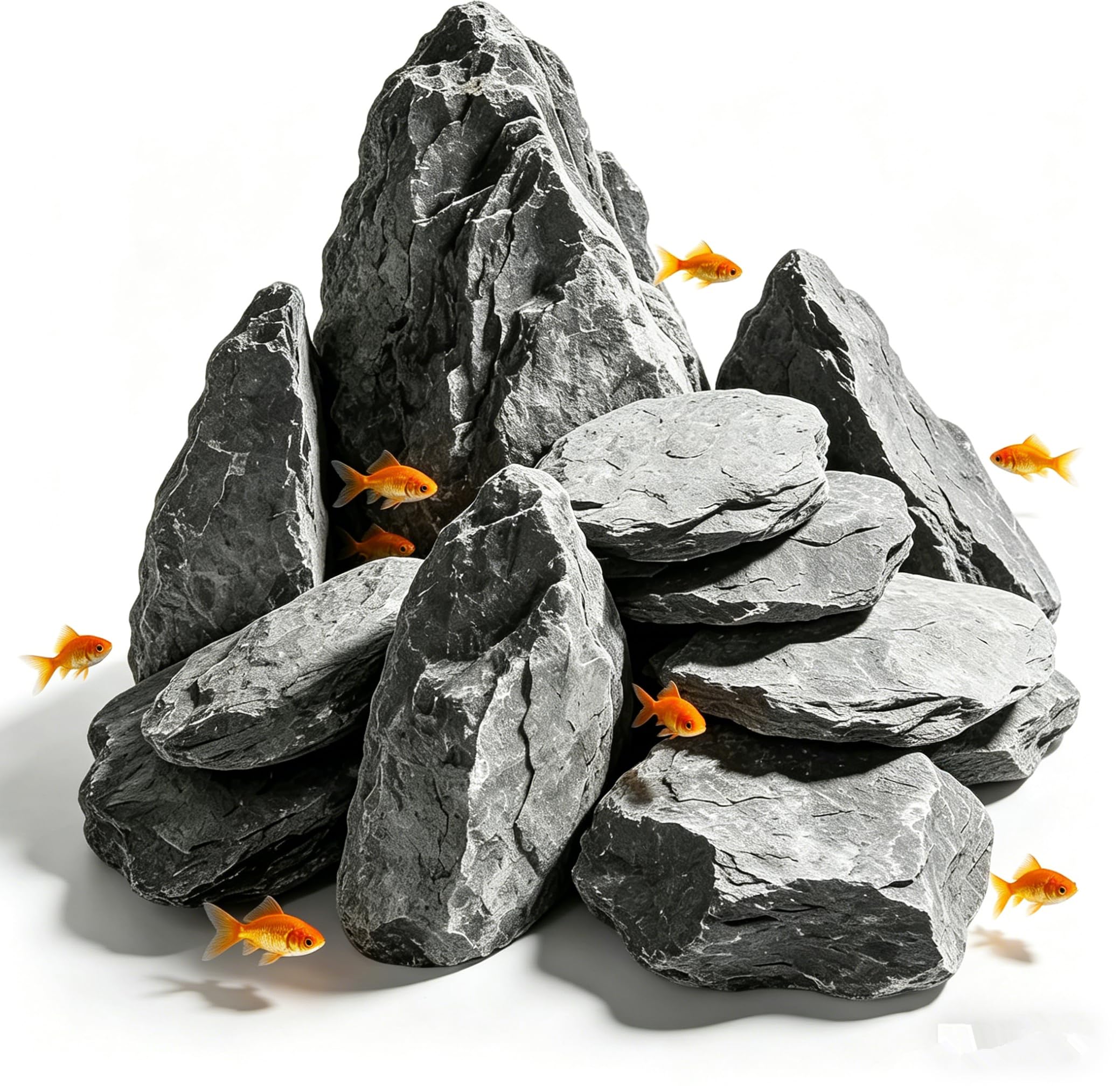 Pierres d'aquarium Mini Paysage Naturelles Seiryu Stone 3cm à 6 cm Mini Paysage 1 Kg Pierres Aquarium Décor Paysage Paludarium Habitat Amphibien