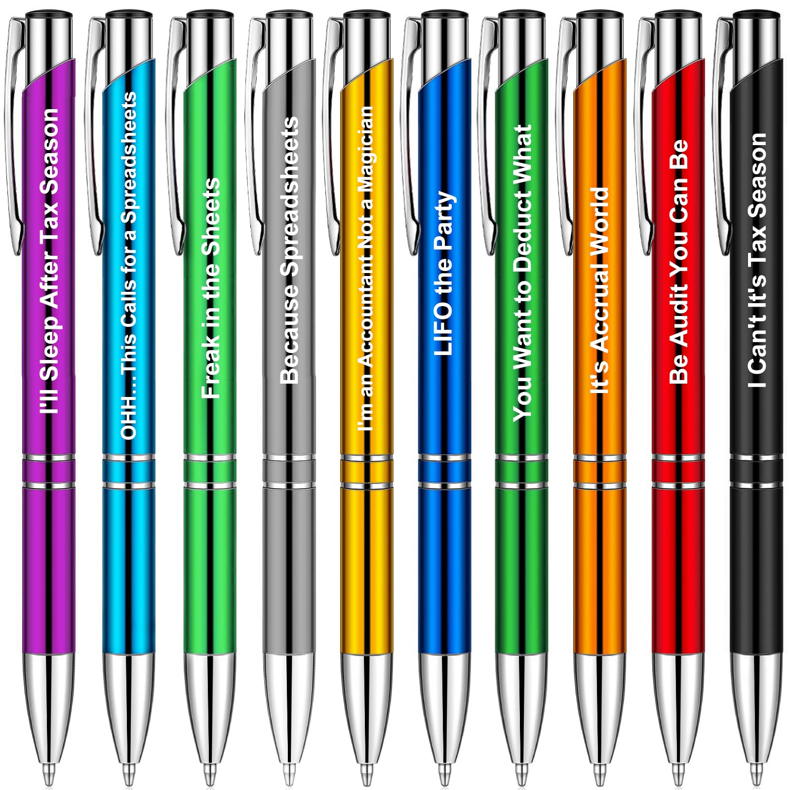 Chris.W 10pcs Cute Accountant Pens