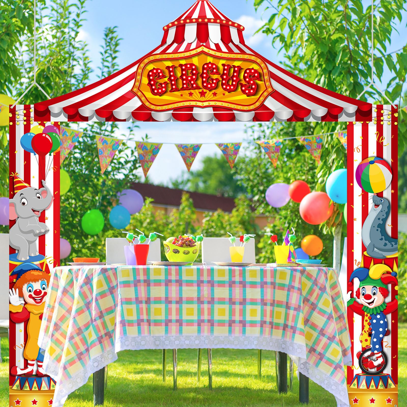 Decorazione Carnevale Clown - 2 Striscioni Per Feste, Compleanni E Eventi A Tema Circo - Foto 6