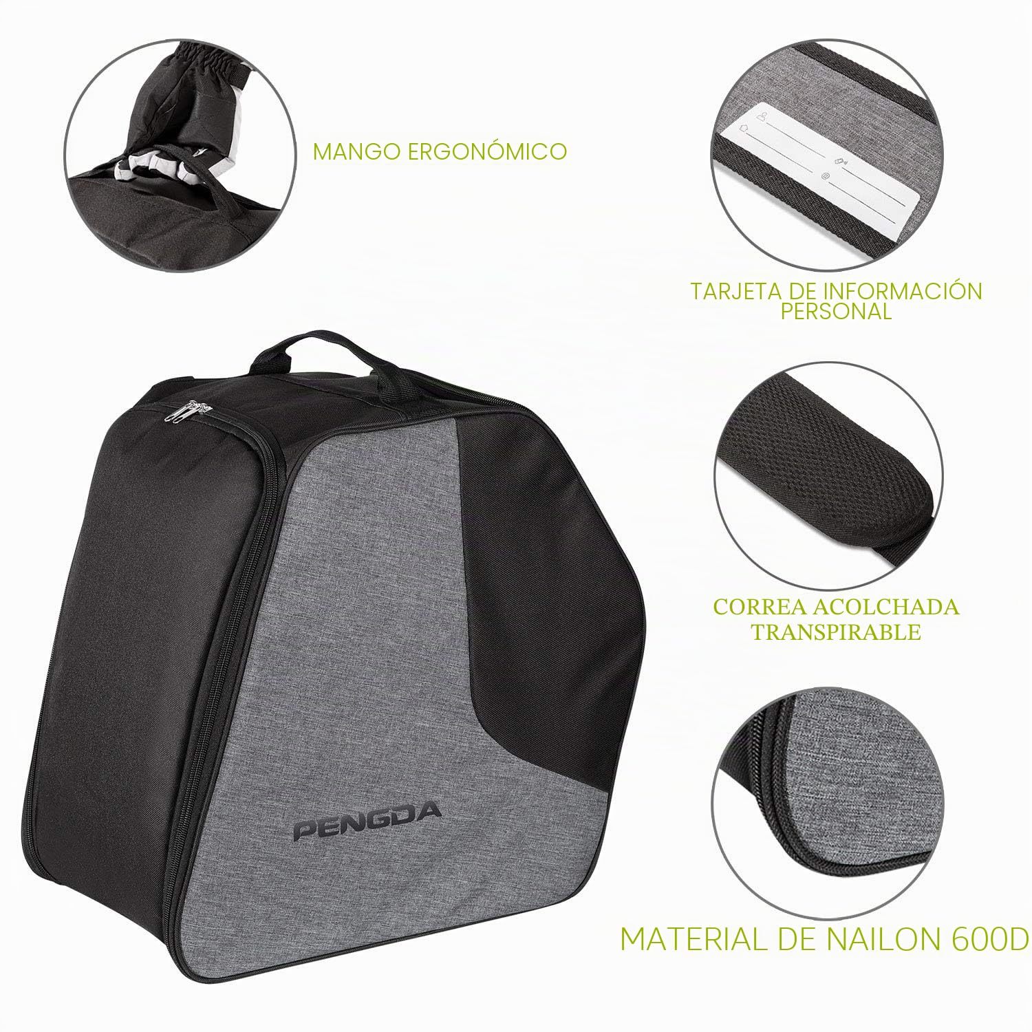 PENGDA Bolsa extragrande para botas de esquí con compartimento para casco