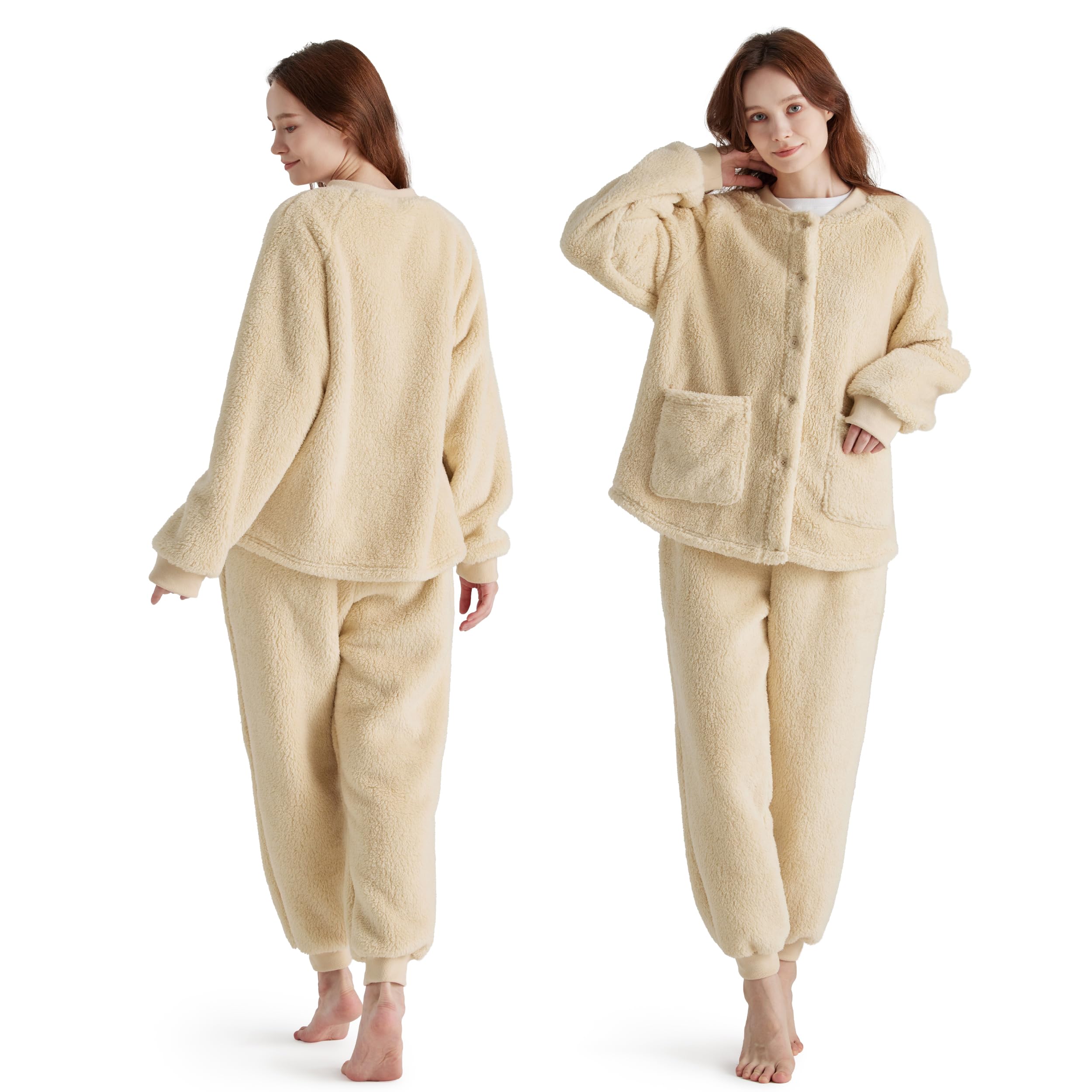 Bedsure Flannel Pajamas Set