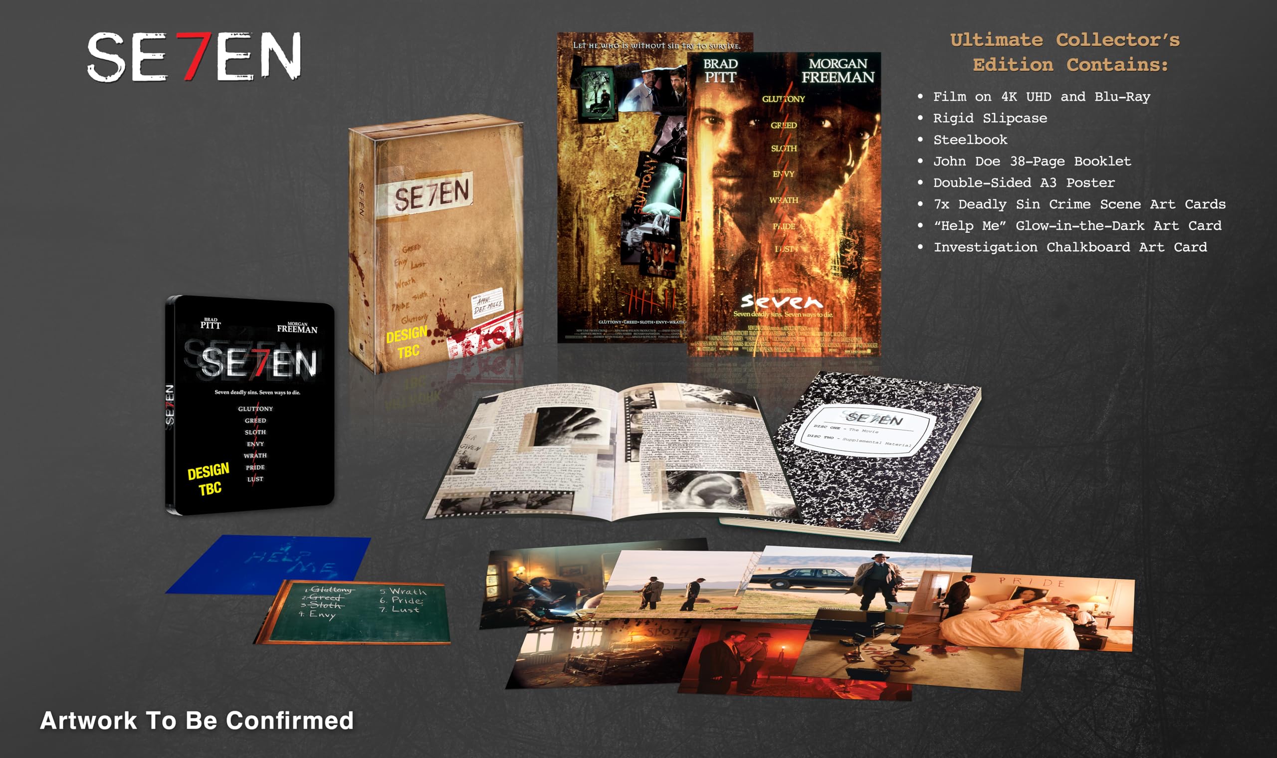 Se7en Ultimate Collector's Edition with Steelbook [4K Ultra HD] [1995] [Blu-ray] [Region Free]