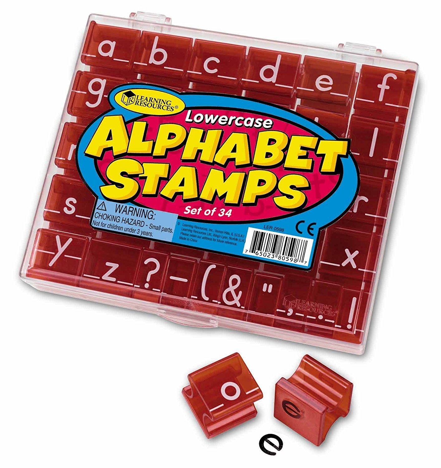 Learning Resources Lowercase Alphabet Stamps, Classroom Supplies, Alphabet Stamps for Kids
