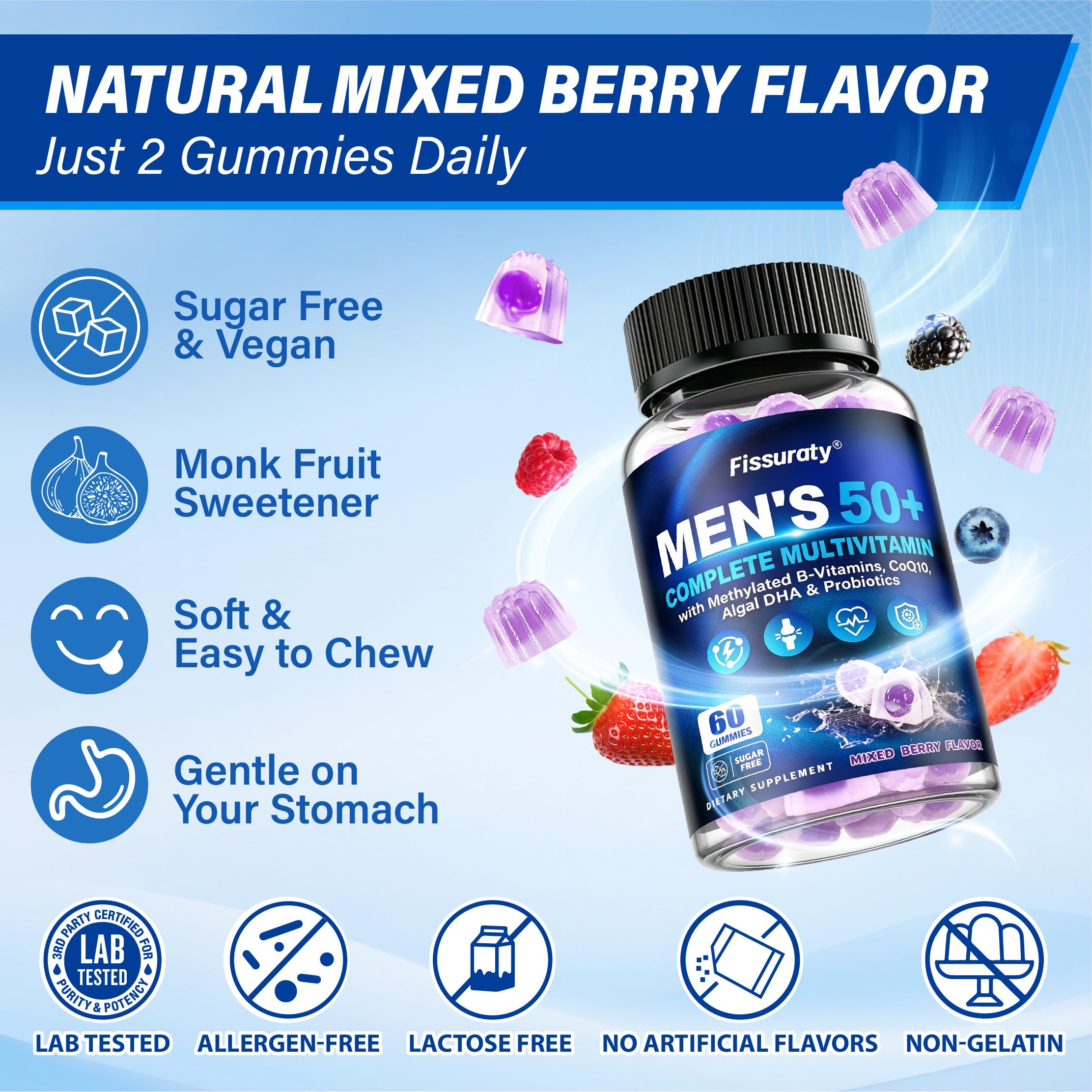 Multivitamin Gummies for Men 50+ - Sugar Free Methylated Multivitamin Gummy — Amazon image 9