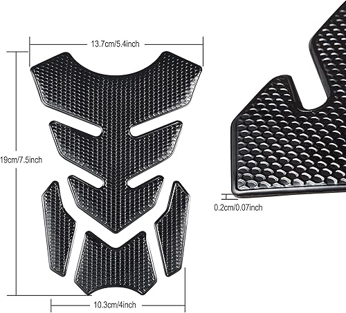 Miniatura 2 de TOMALL Protector de tanque de gasolina 3D para motocicleta, calcomanía de goma suave, protector de almohadilla de tanque de goma antideslizante,