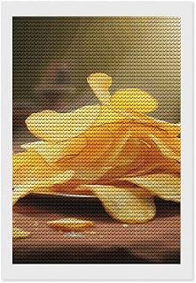 PNOMEDPKJ 5D Diamond Art Painting Kits Potato Chips Round Diamond Art for Adults Wall Decor