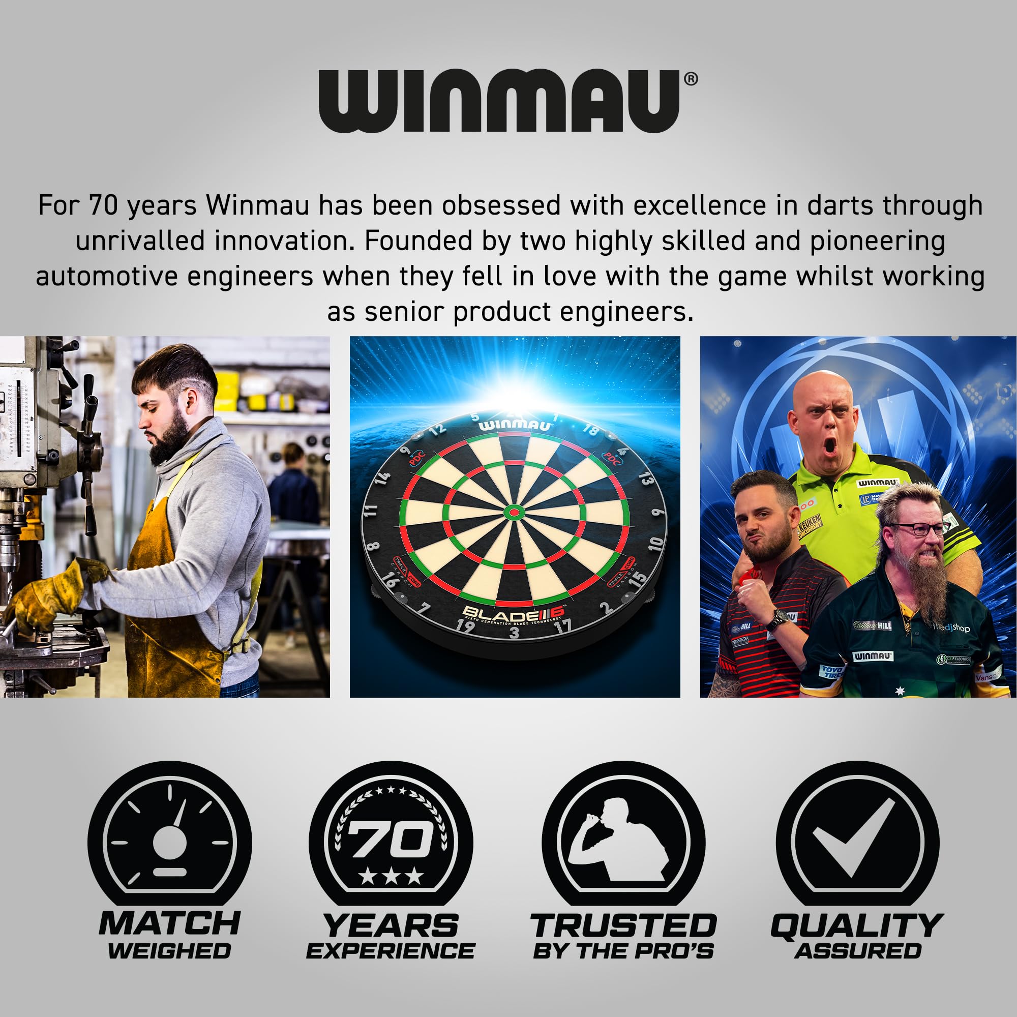 WINMAU Darts Solaris Pro 19 g Barril/21 g Peso total Juego de dardos profesionales de punta blanda de tungsteno con aletas y varillas (varillas)