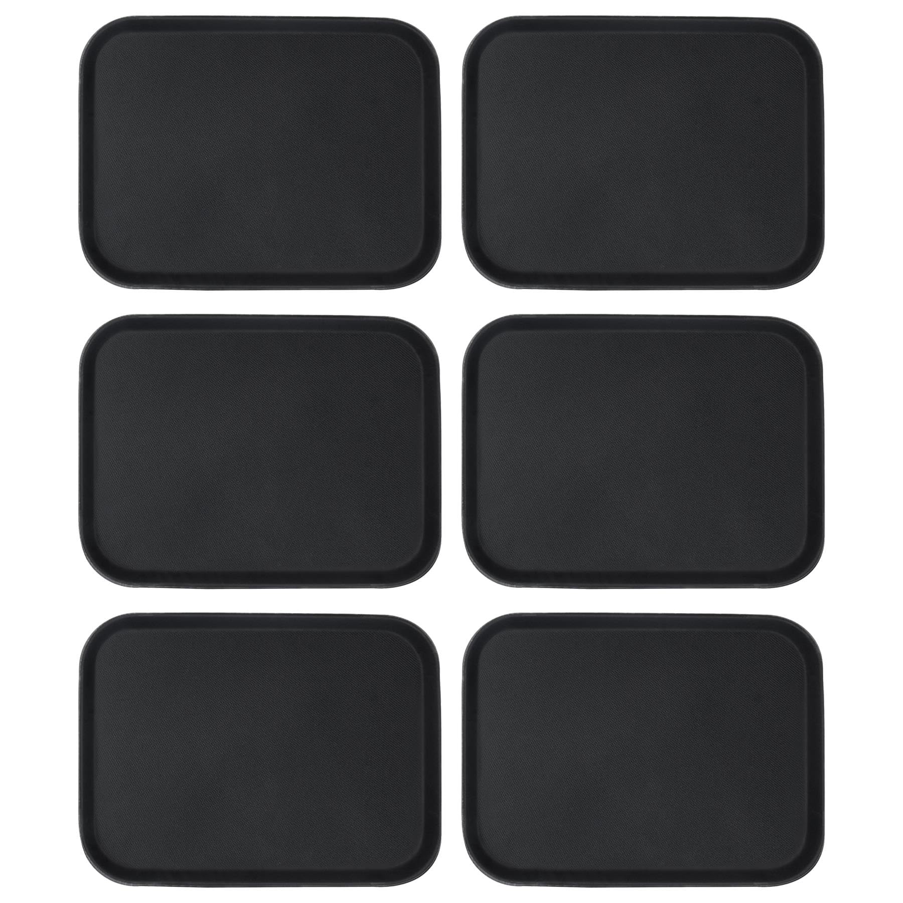 Argon Tableware 6X Rectangular Serving Trays41 X 30.5CmReusable Non Slip Stackable Rubberized Food Drinks Platter Tray from B&Q