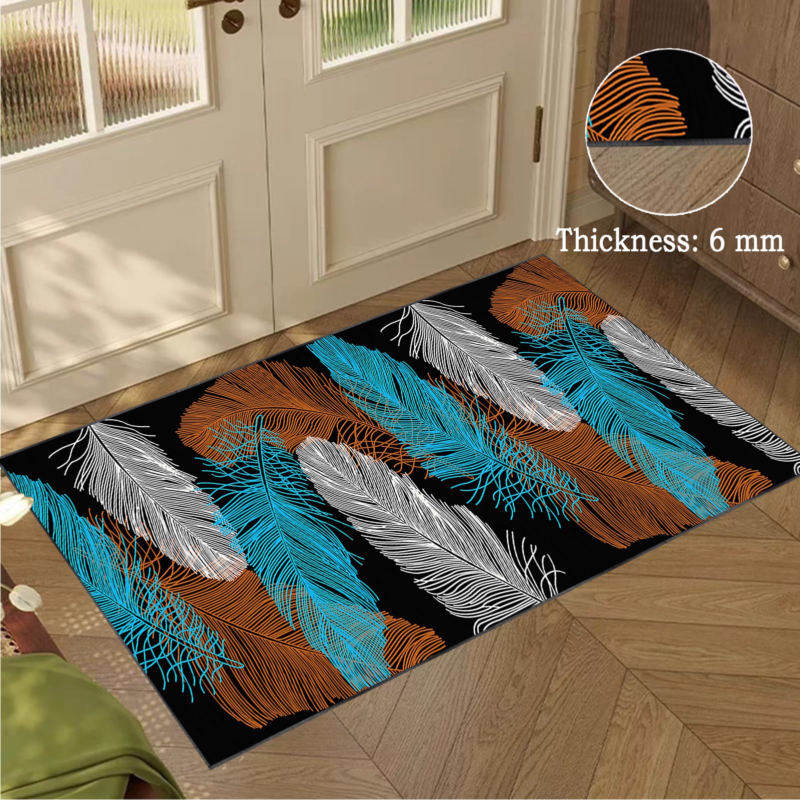 Tappeto Passatoia per Ingresso 80 x 300 cm, Tappeto Passatoia per Corridoio Moderno Tappeto Runner Cucina Lavabile Tappeto per Cucina, Soggiorno, Camera da Letto, Ingresso, Lavanderia
