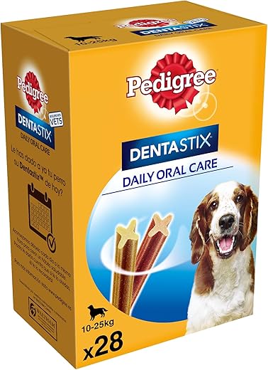 Pedigree Dentastix – Snack para perros medianos Pedigree Dentastix. Talla 28 sticks