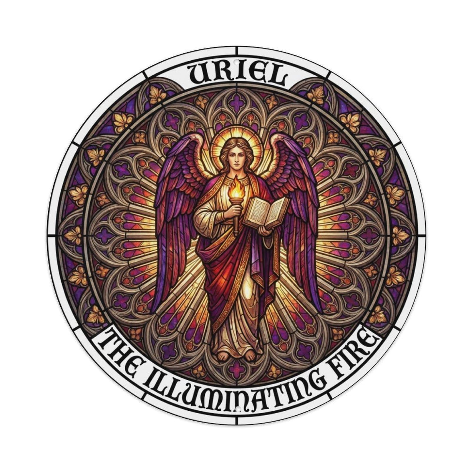 The Illuminating Fire Divine Wisdom Archangel Uriel Metal Tin Sign