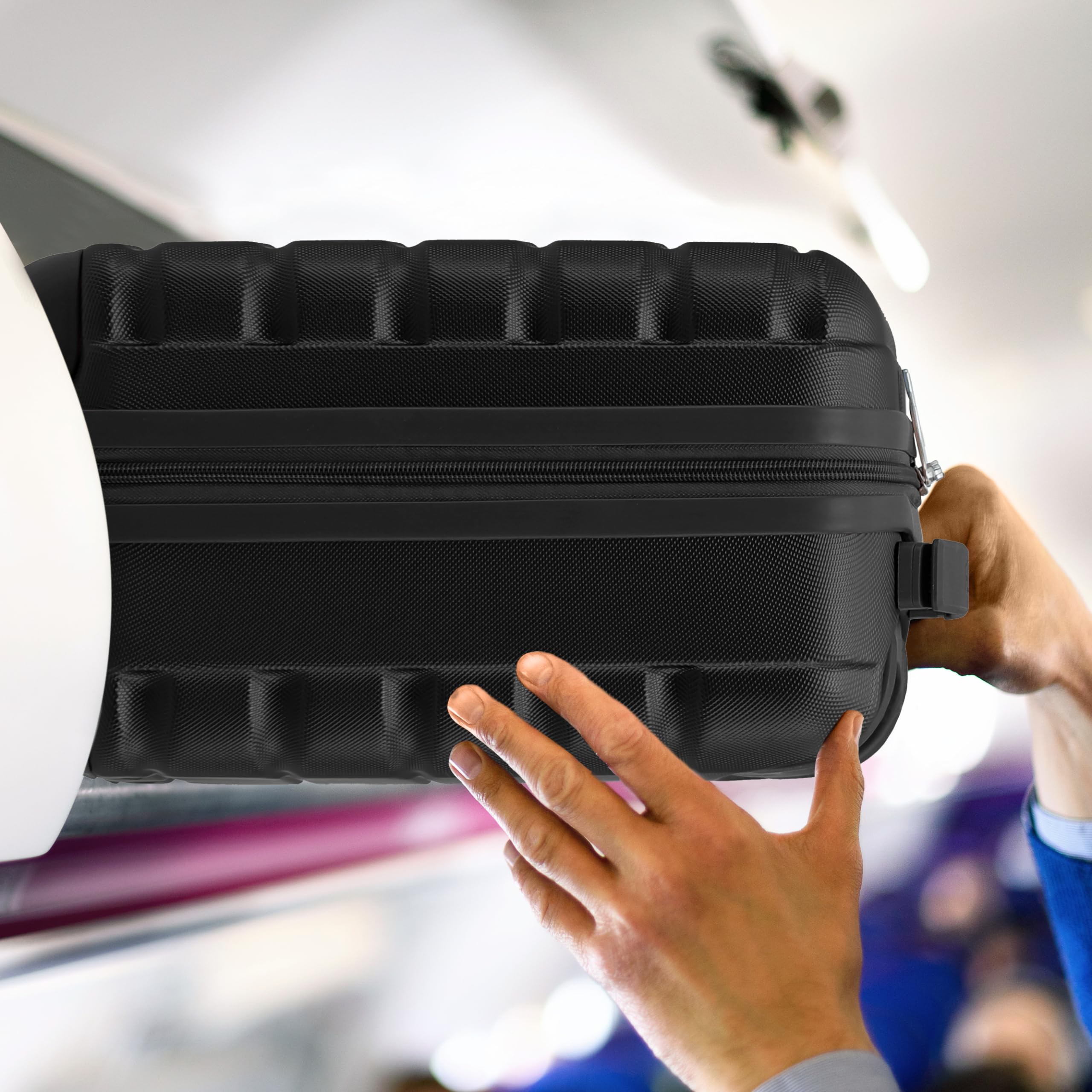 Flight Knight Set di 3 Valigia Rigida Leggera Per Bambini Con 4 Ruote Approvata Senza Ulteriori Costi Per Easyjet, Ryanair E Molte Altre - Bagaglio a Mano Cabina Per Bambini Bagaglio a Mano 40x20x25