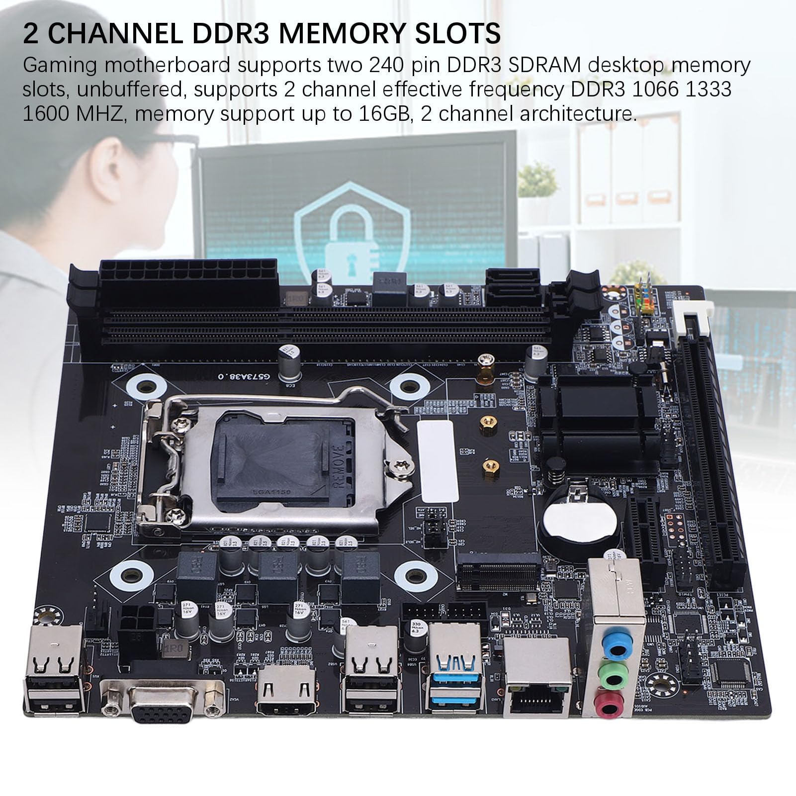 H81 Gaming M ATX Motherboard, M.2, SATA 3.0 6GB/s, USB 3.0, DP/HDMI, Memoria DDR3 para LGA1150 Fit para Procesadores de CPU de 22 NM de la Serie E3 V3