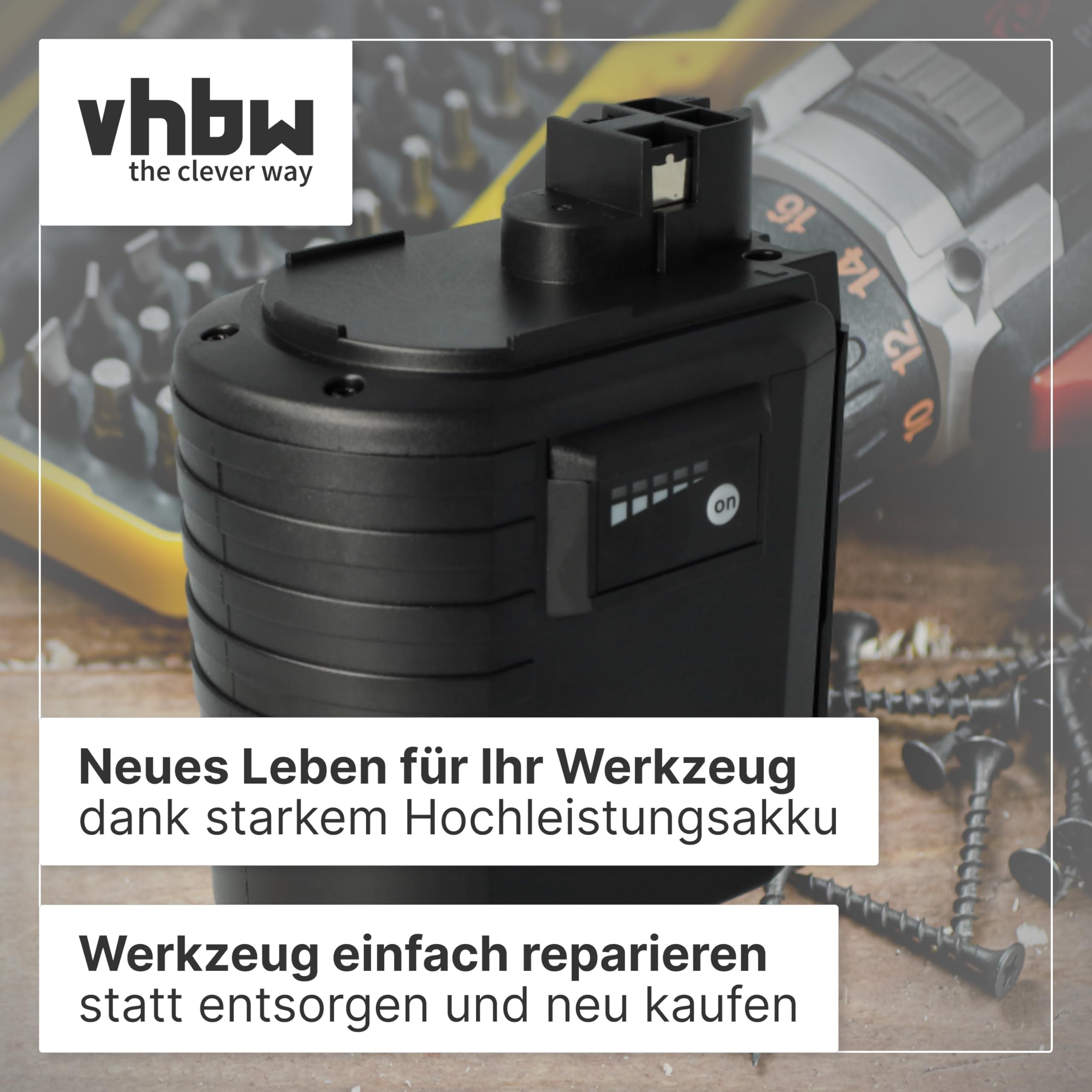 vhbw Zamiennik do Bosch 1617334082, 2 607 335 082, 2 607 335 097, 2 607 335 216, 2 607 335 223 do elektronarzędzi (1500 mAh, NiMH, 24 V)