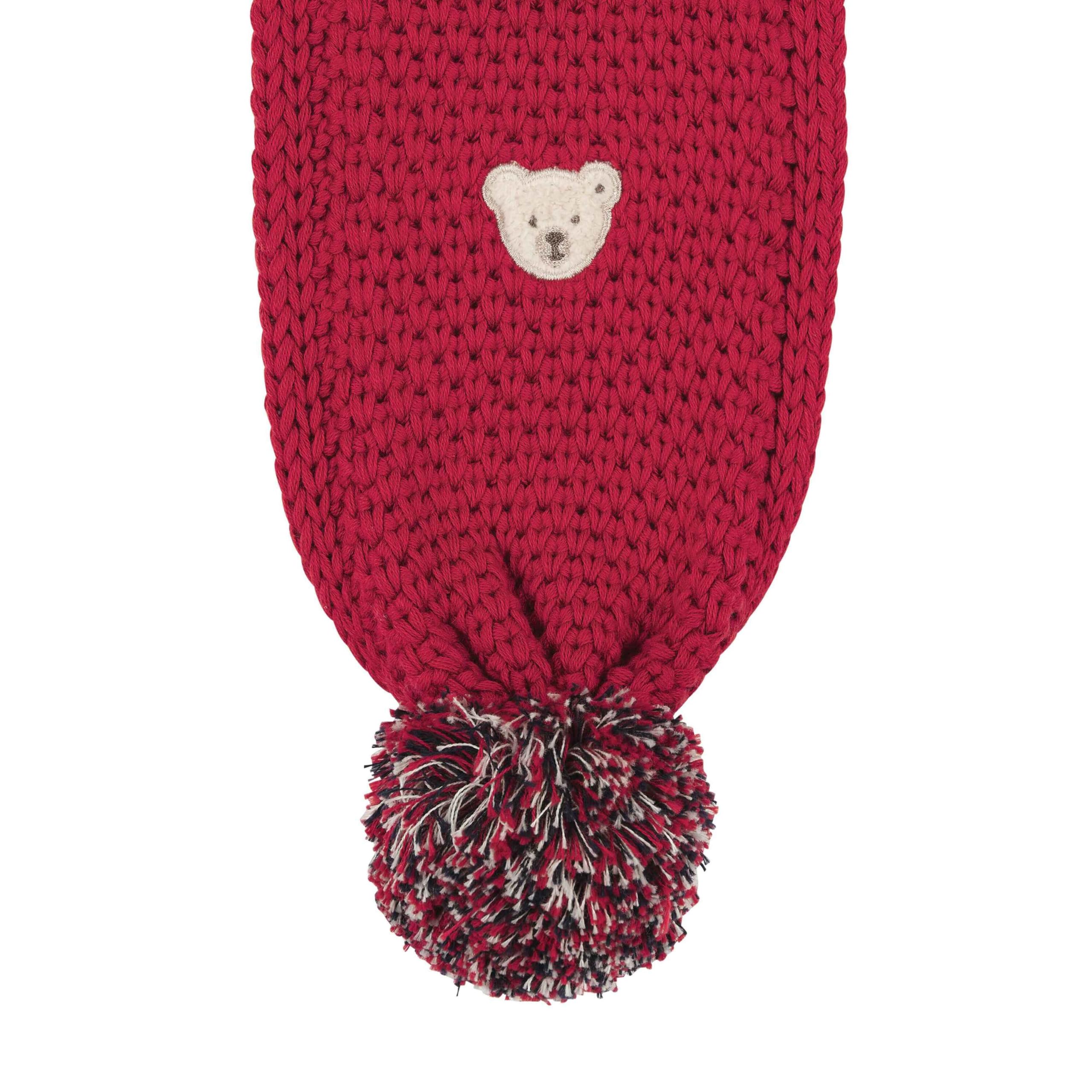 Steiff Schal One Size jester red, Kinder Schal, Winterschal für Kinder, Halswärmer für kalte Jahreszeit, weich und bequem, waschmaschinenfest