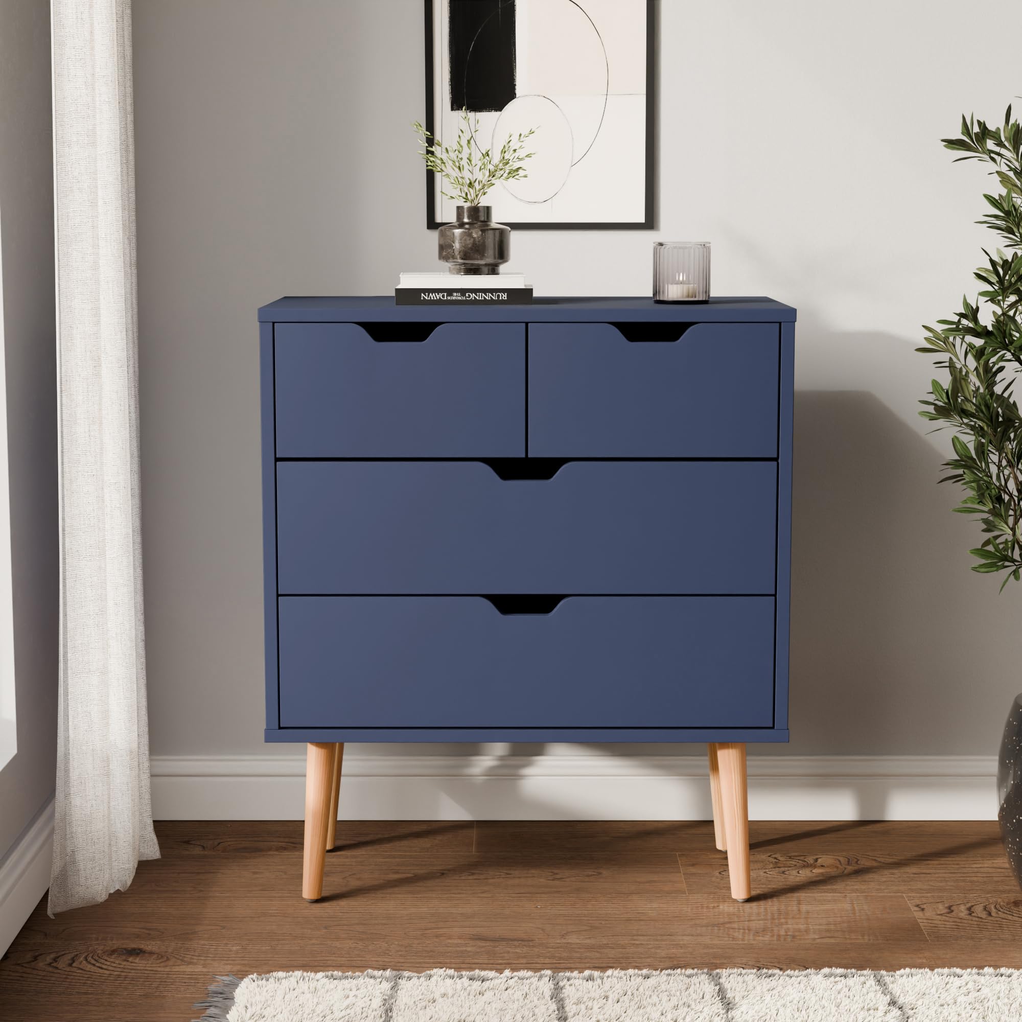 GFW - Chest of Drawers - Nyborg - 4 Drawer - Nightshadow Blue - Wood
