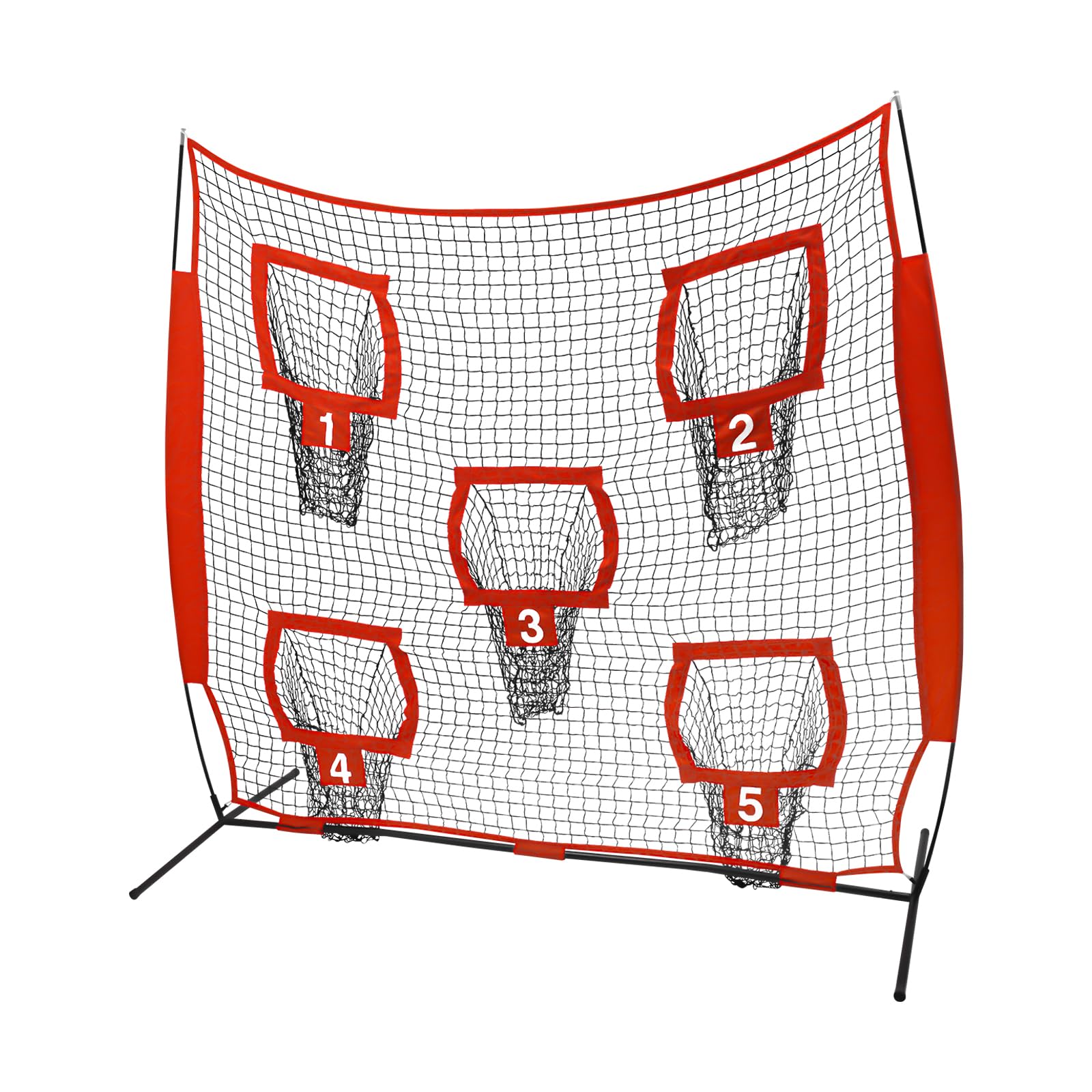 Filet de rugby avec 5 poches cibles, cadre pliable, sac de transport