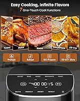 Vista 2 de Nuwave Brio Plus - Freidora de aire de 8 cuartos de galón, nueva y mejorada, sin PFAS, 7 funciones digitales de cocción de un solo toque que fríen