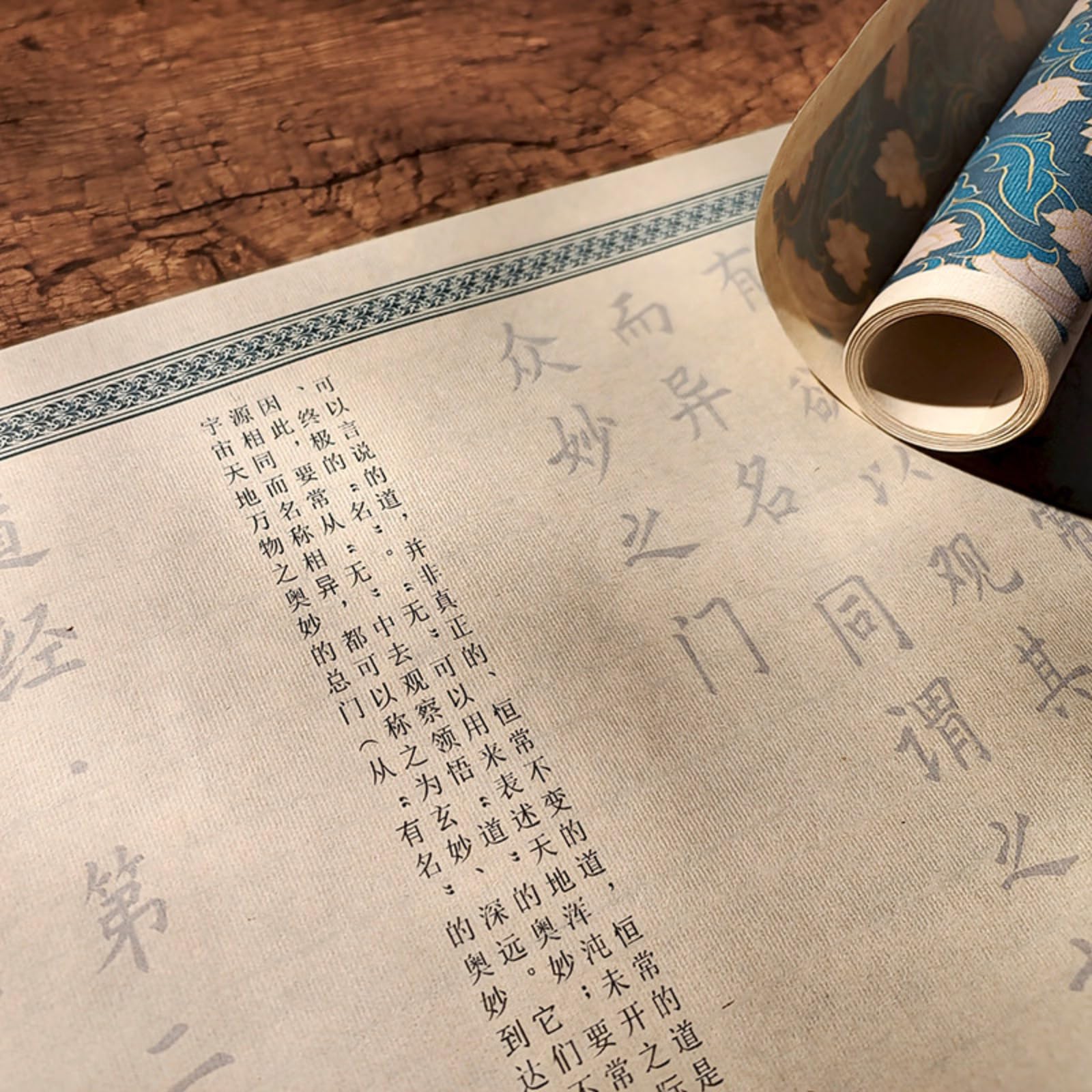 LEEDJUINE 9PC The Tao Te Ching Pełny artykuł Copybook Long Scroll Kaligrafia Tracing Book