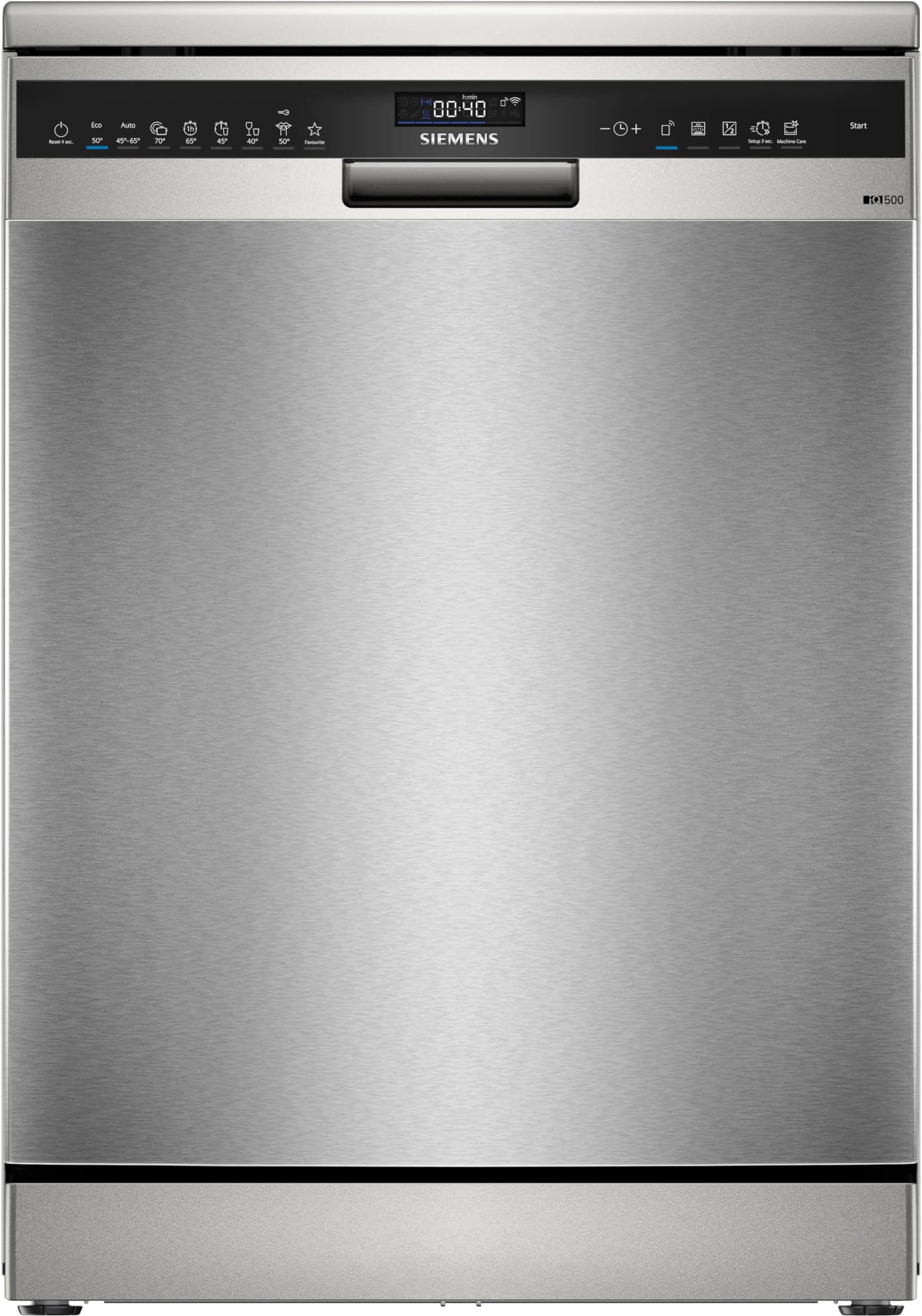 Siemens SN25EI07CE, iQ500 Smarter Geschirrspüler Freistehend, 60 cm breit, Silver Inox