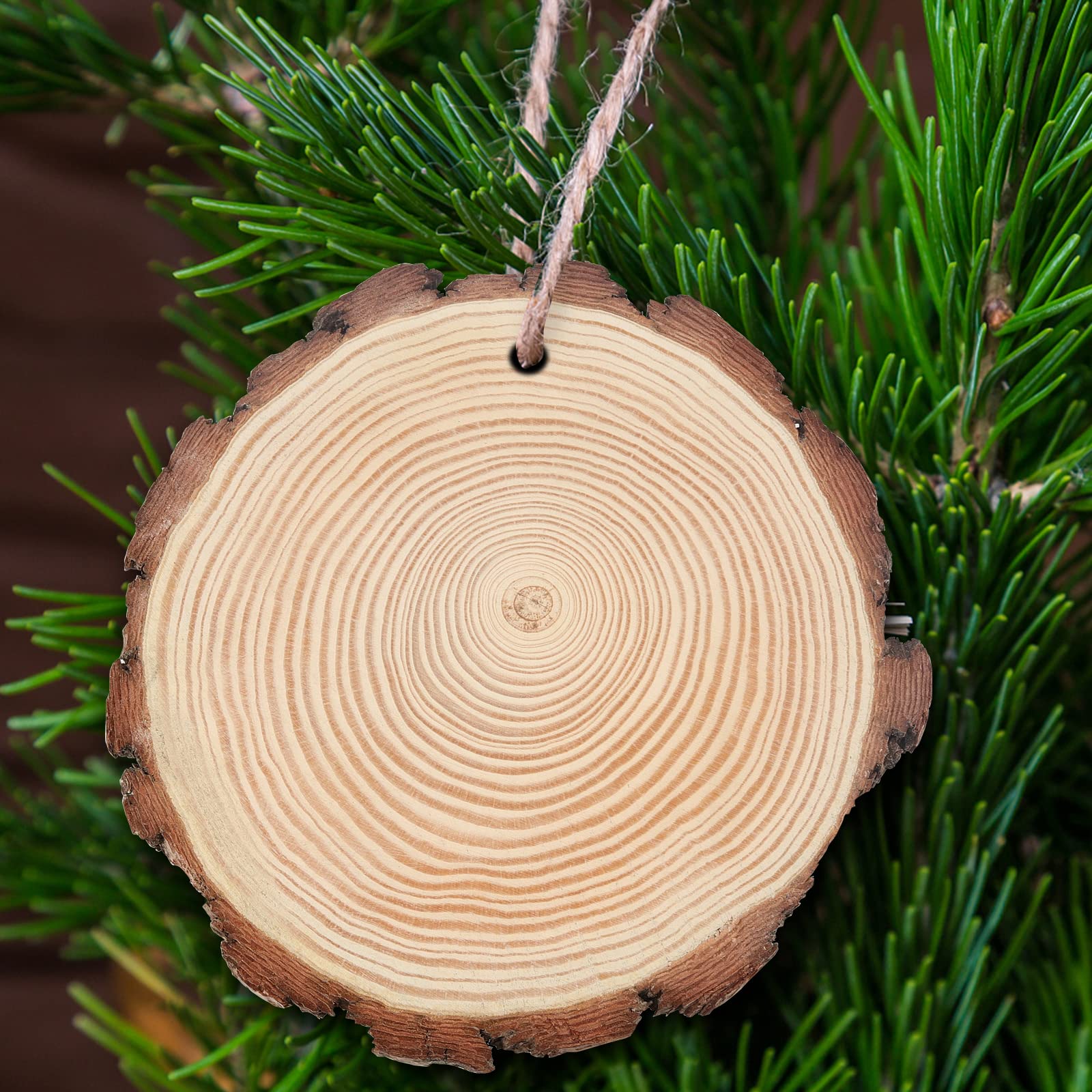 KEILEOHO 8 Stück natürliche Holzscheiben, 18–20 cm, unlackierte Holzkreise, runde Holzscheiben, Holzscheiben, Holzscheiben, Holz, Runde für Bastelarbeiten