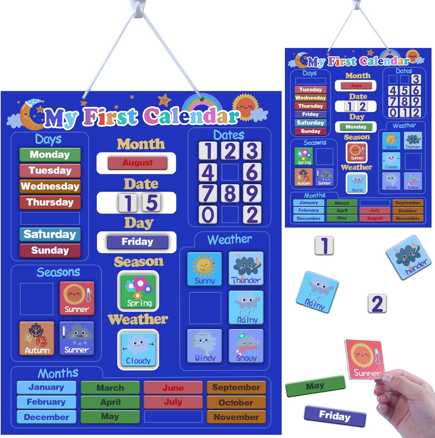 Kids Calendar, My First Learning Calendar for Kids Toddlers