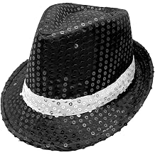 Costume Hat Western Jazz Dance Hat Halloween Black White