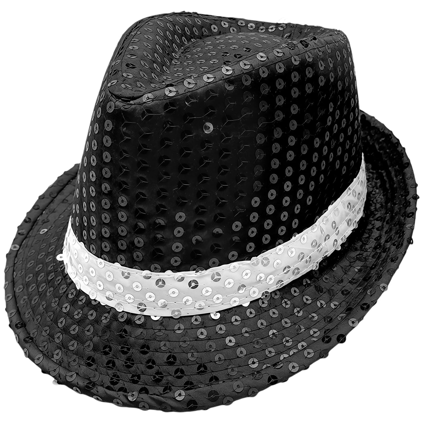 AWAVM Costume Hat for Boy Girls Western Jazz Dance Hat (Black White)