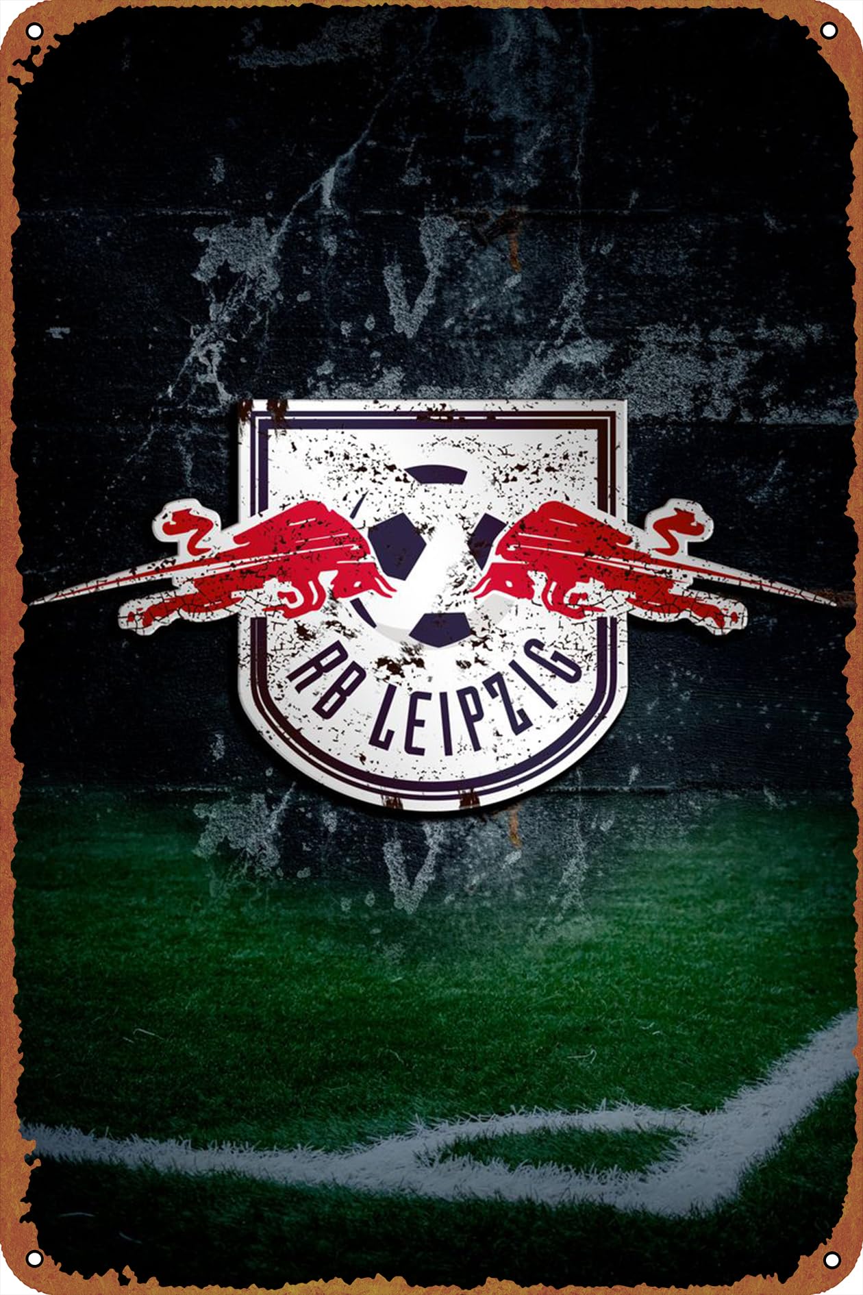 RB Leipzig Poster Retro Metal tin Sign Halloween Tin Sign,Cave,Bar,Club, Home Wall Art Metal Tin Sign 8x12 inches