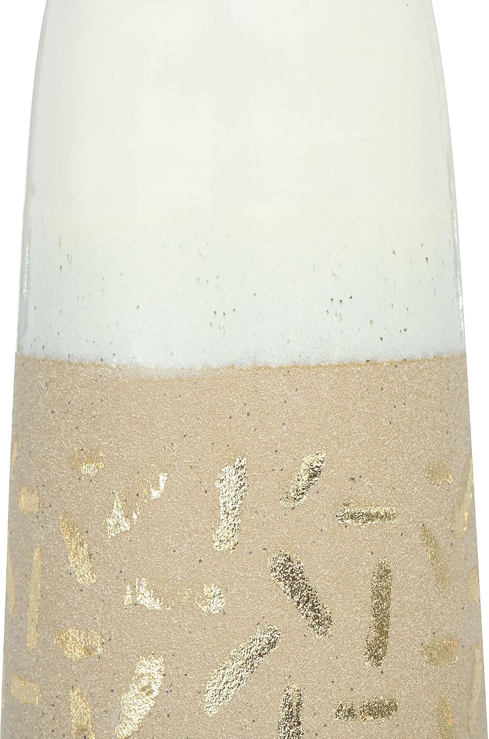 Main + Mesa Stoneware Vase with Gold Pattern