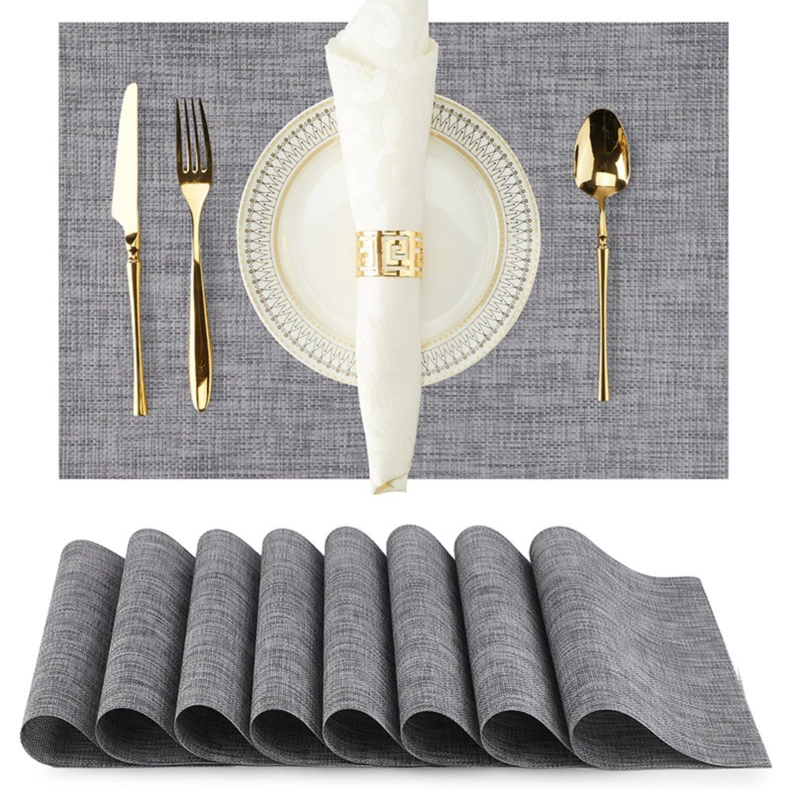 8 PVC placemats, adding a warm and ceremonial touch to family meals