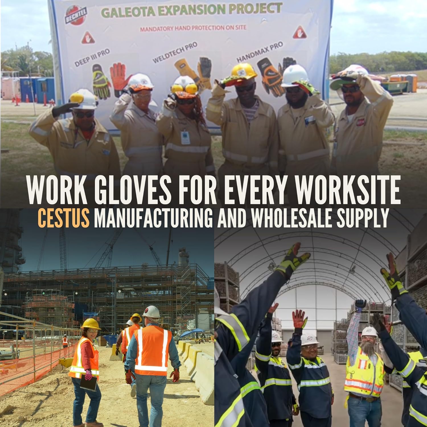 Cestus 3219, Goatskin Leather Impact Gloves, ANSI Cut A5, Heavy Duty Work Gloves for Construction Oilfield Demolition - Image 5