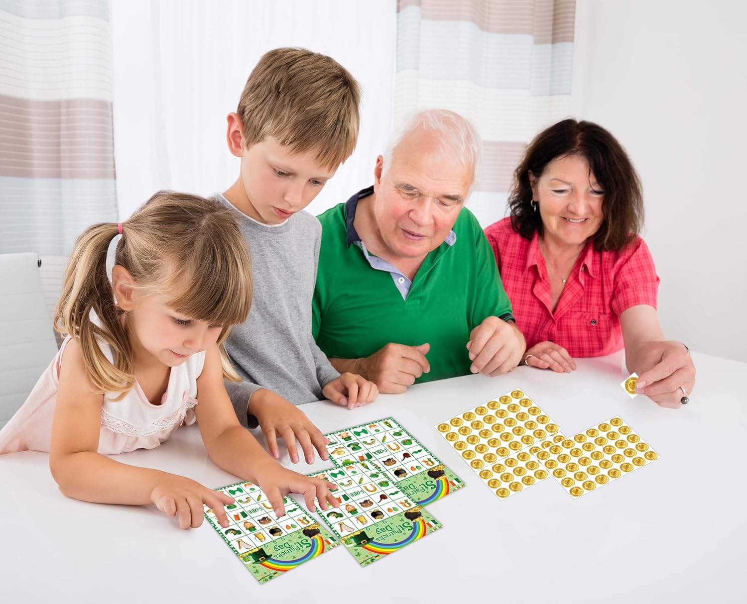 MISS FANTASY St Patricks Day Bingo Games for Kids Activity 24 Players St Patricks Bingo Card for Adults/Kids St Patricks Day Party School Classroom Family Activities