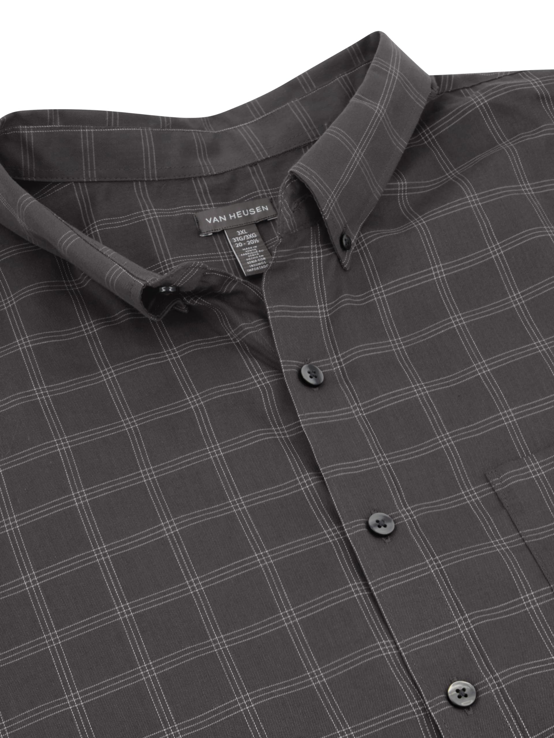Van Heusen Mens Long Sleeve Button Down Shirt Slim Fit Regular