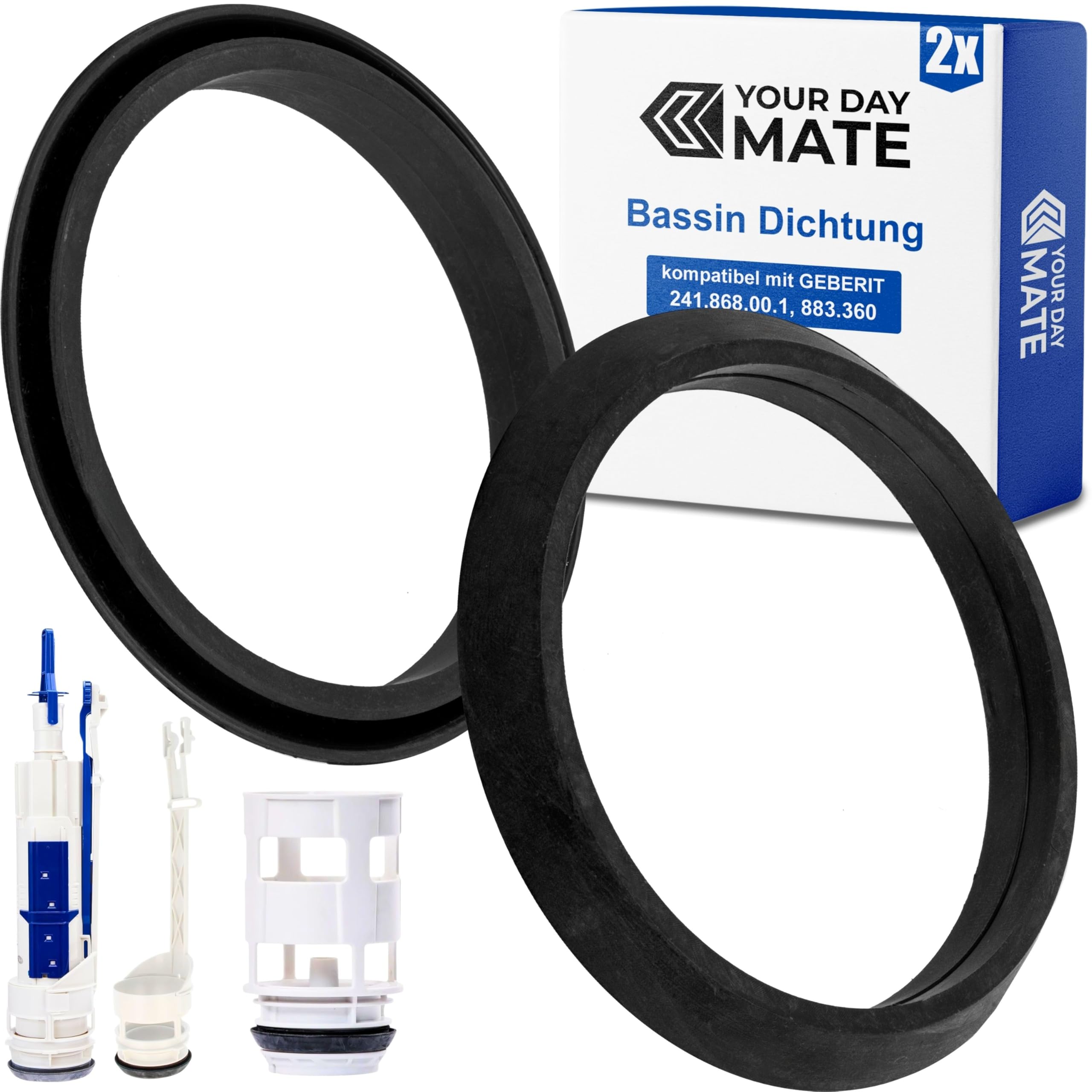 Guarnizione Campana Sollevamento 2 Pezzi - 63x32x3mm, Per Cassette WC Geberit - Foto 6