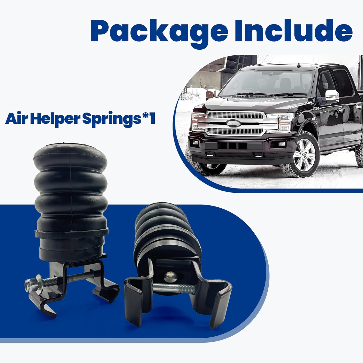 ASTROSYNC Air Helper Springs Fit for Trailer Axle with 5000-8000 GAWR Over Axle Configuration 1000 lb Capacity at 50% Compression Replace TSS-107-47 Set of 2
