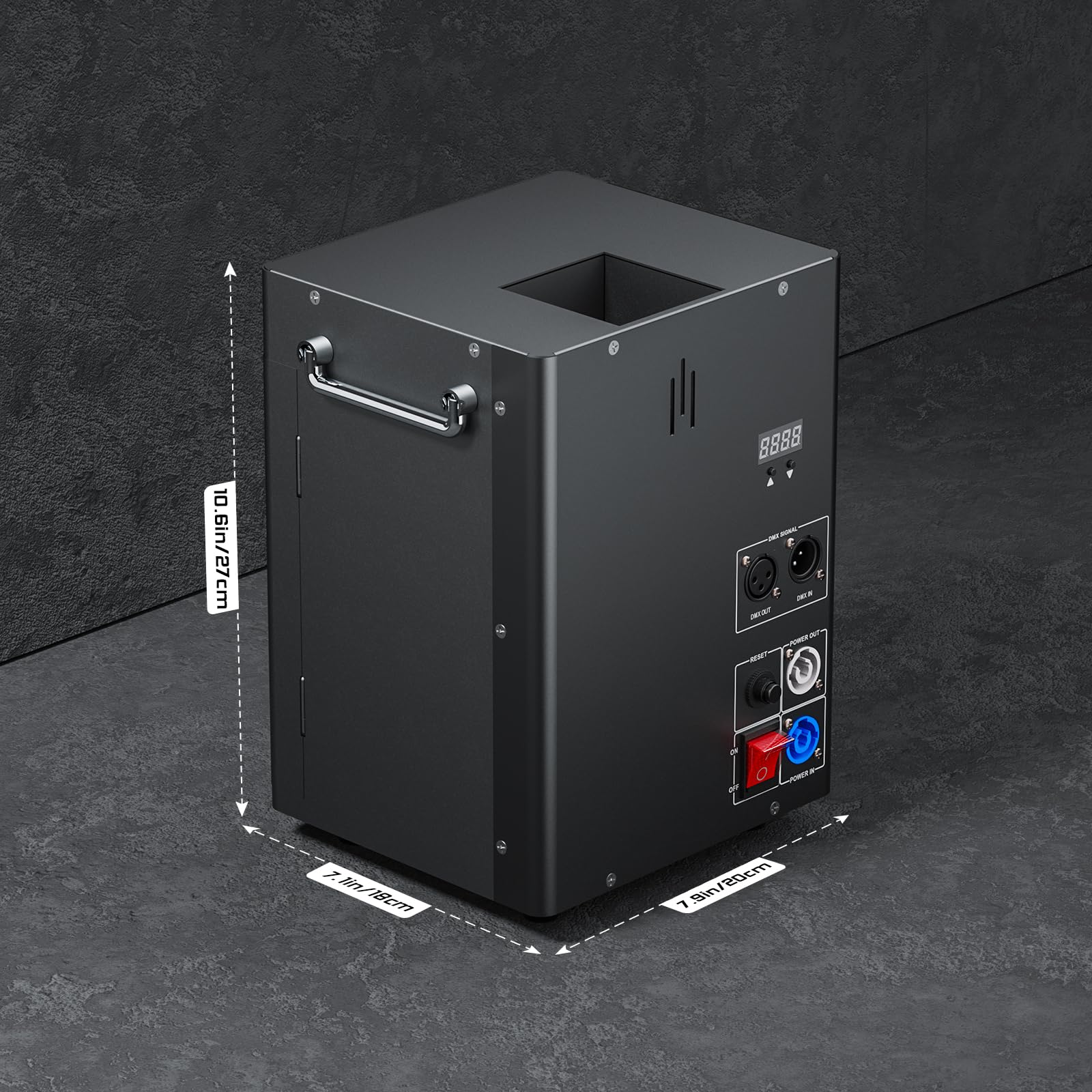 4 pezzi Proiettore di fiamme DJ Jet Flame da 180 W con controllo d-MX, adatto per concerti, spettacoli, feste, Halloween, Natale ed eventi sportivi