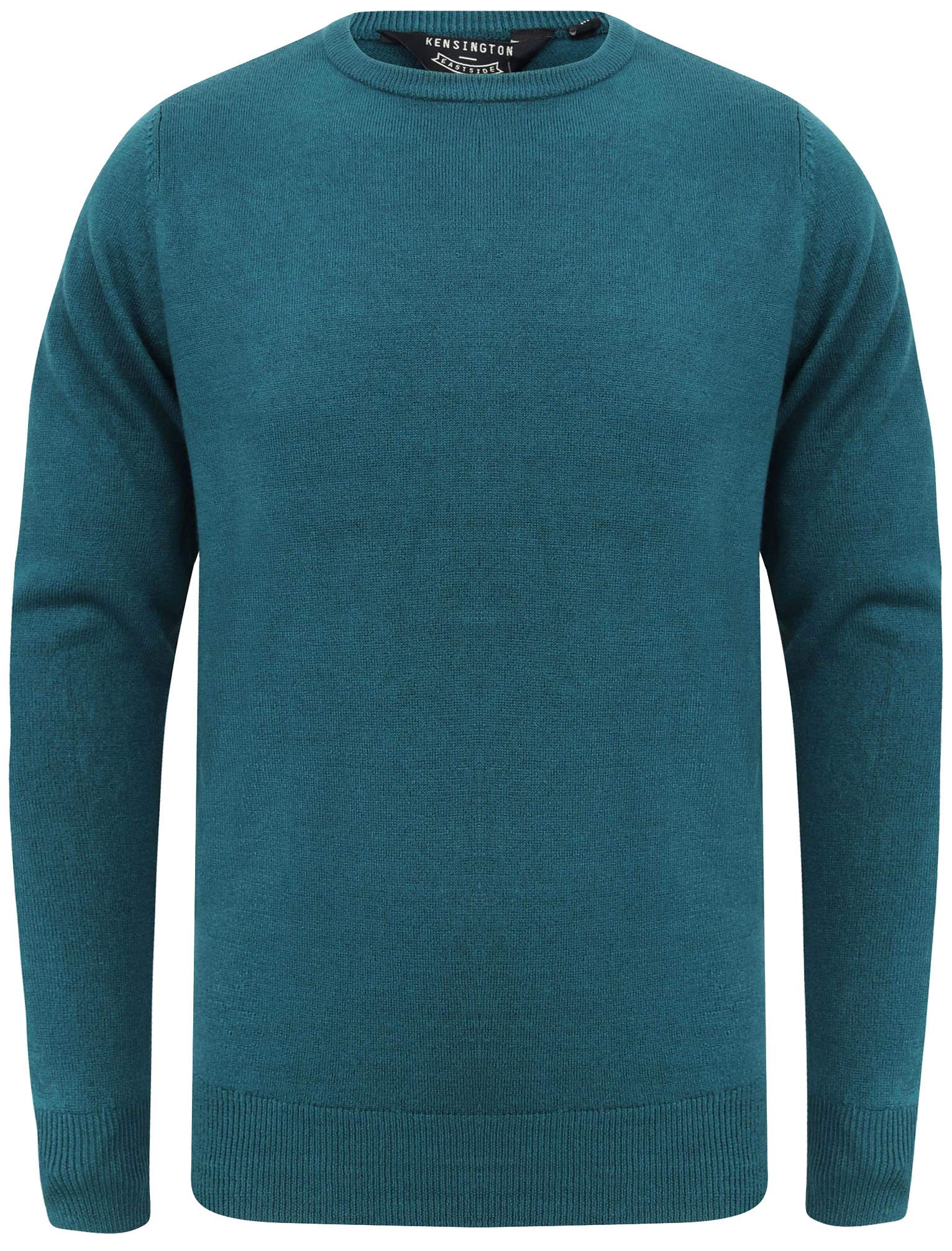 Kensington Eastside Men's Badger - Kingfisher Blue Badger Crew Neck Knitted Jumper - Kingfisher Blue - Xxl