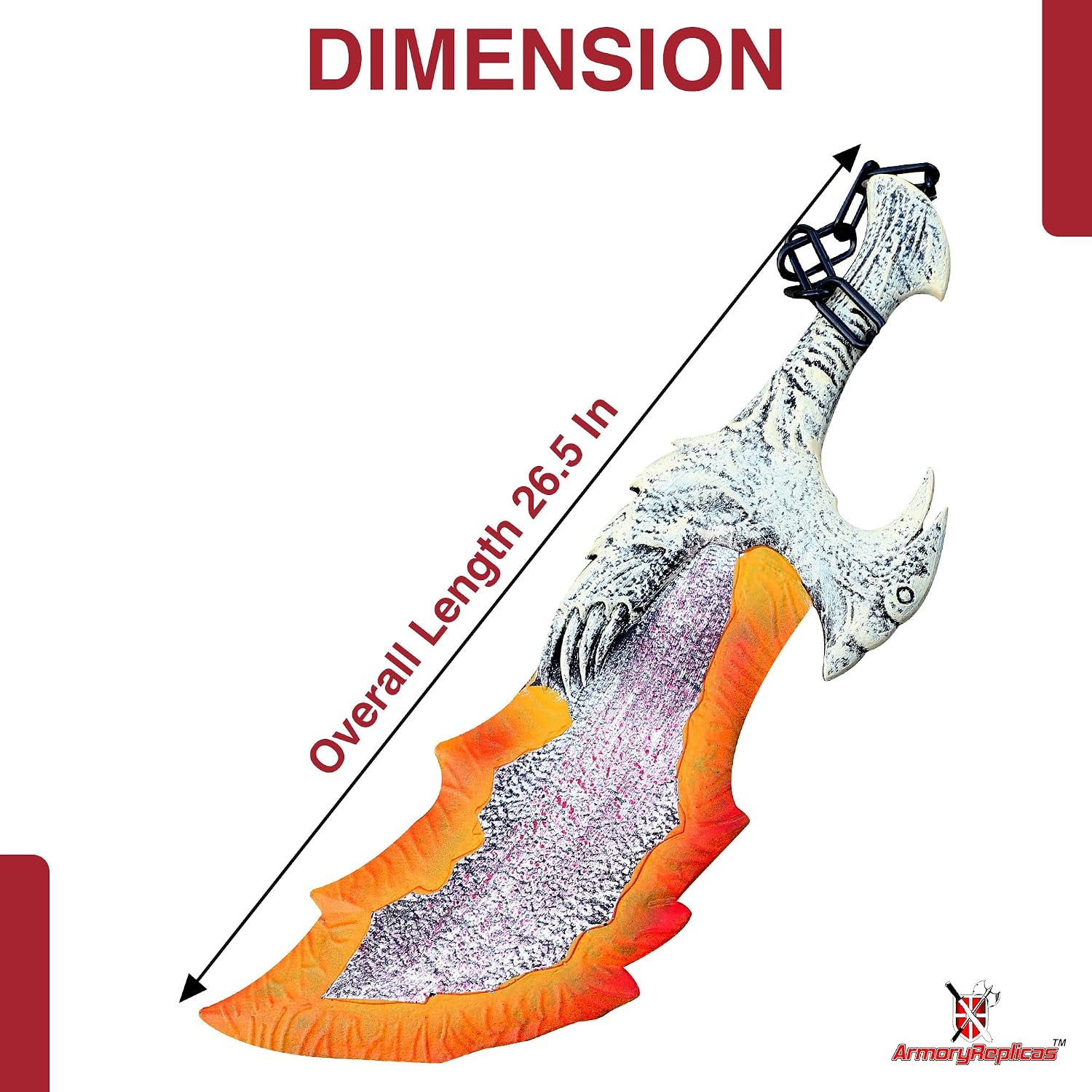 Armory Replicas™ - El Diablo Fantasy Foam Sword Set - Video Game Replica Polyurethane Foam Cosplay War Goddess Blades image 2