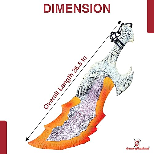 Miniatura 2 de Armory Replicas - Daga y hachas de hoja gemela de Gods of War - Juego de espada Kratos de hoja gemela y disfraz de hacha Leviatán para cosplay