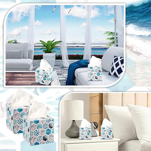 Miniatura 5 de Paquete de 12 cajas de pañuelos faciales, caja de pañuelos con 80 pañuelos por caja, 2 capas de tejido facial suave a granel, caja cuadrada para