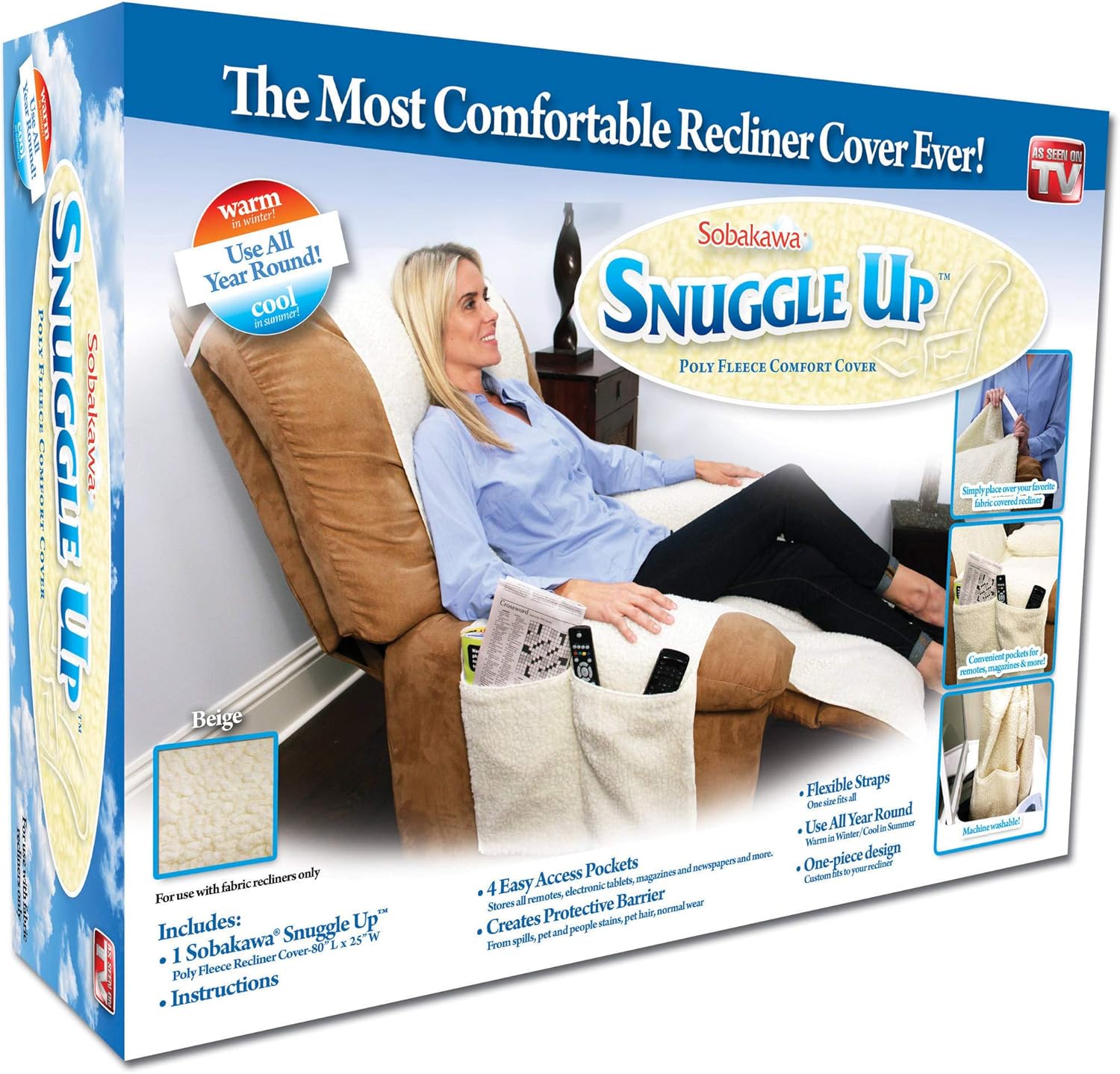 Natures Pillows Sobakawa Snuggle Up Polyfleece Recliner