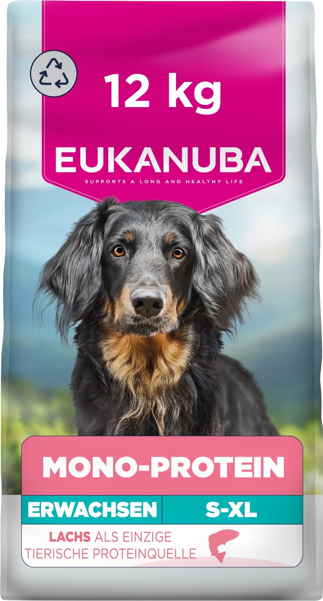 Eukanuba Mono-Protein Lachs Hundefutter - Special Care Trockenfutter mit nur Lachs als tierischem Protein, allergenarme Rezeptur, 12 kg