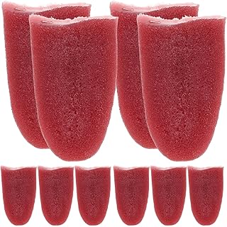STOBOK Fake Tongue, 10pcs Fake Tongue Halloween Silicone Tongue Tricks Prank Tongue DIY Horrific Tongue Prop for Birthday, Show, Cosplay Props