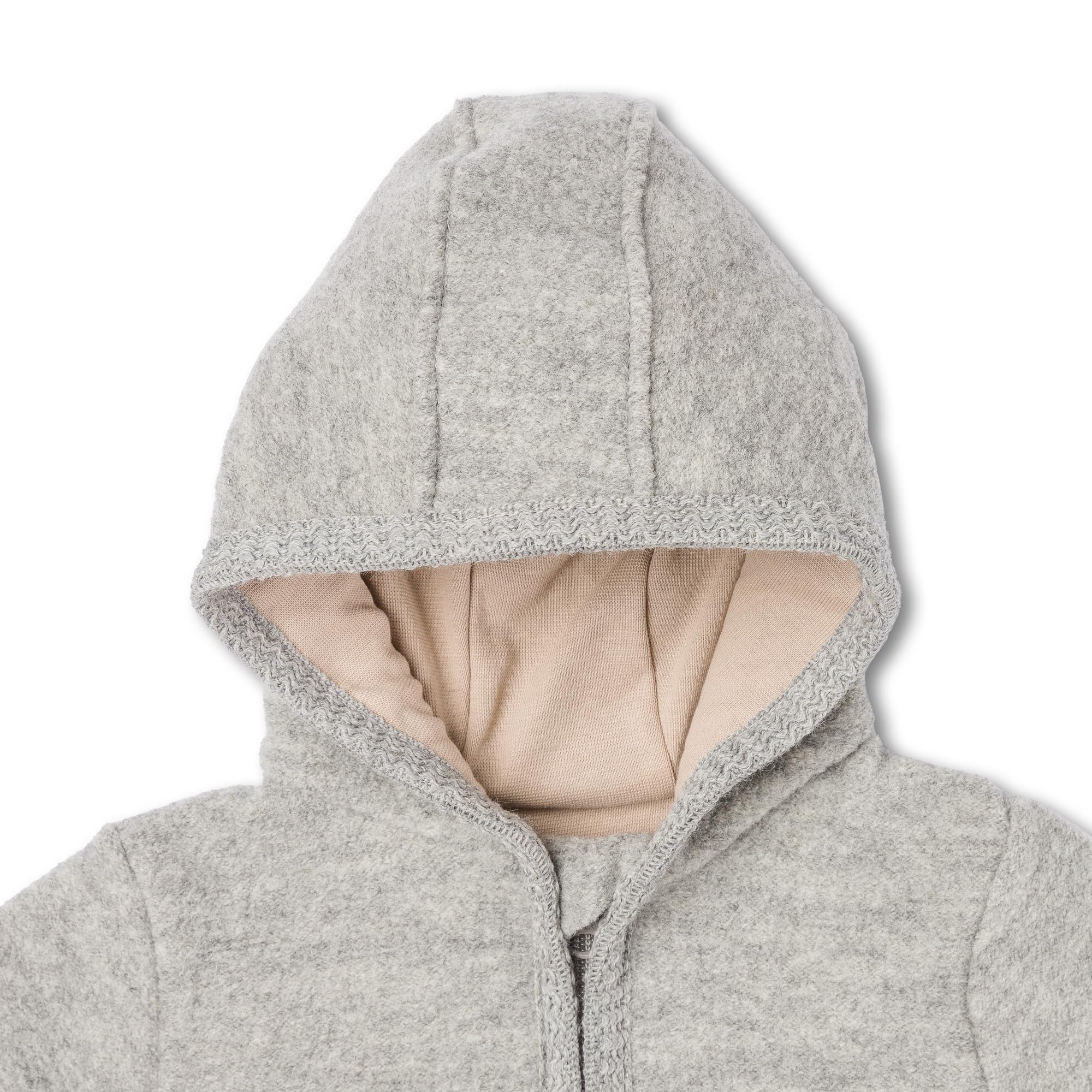 Hofbrucker WOLL WALKOVERALLl | 100% lana vergine merino con chiusura lampo | Morbido e resistente costume da passeggio per neonati | Per autunno inverno e primavera