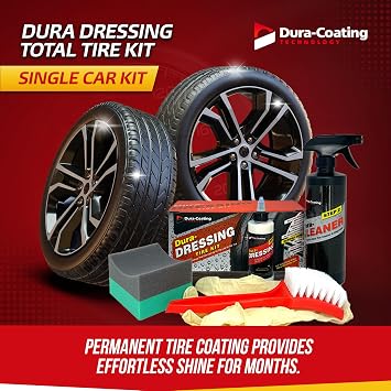 DURA-COATING TECHNOLOGY, Ultimate Car Detailing Kit- Includes a Dura-Dressing Single Vehicle Standard Car Detailing Kit and a Dura-Dressing Total Tire Kit for Vehicles - Car Cleaning Kit